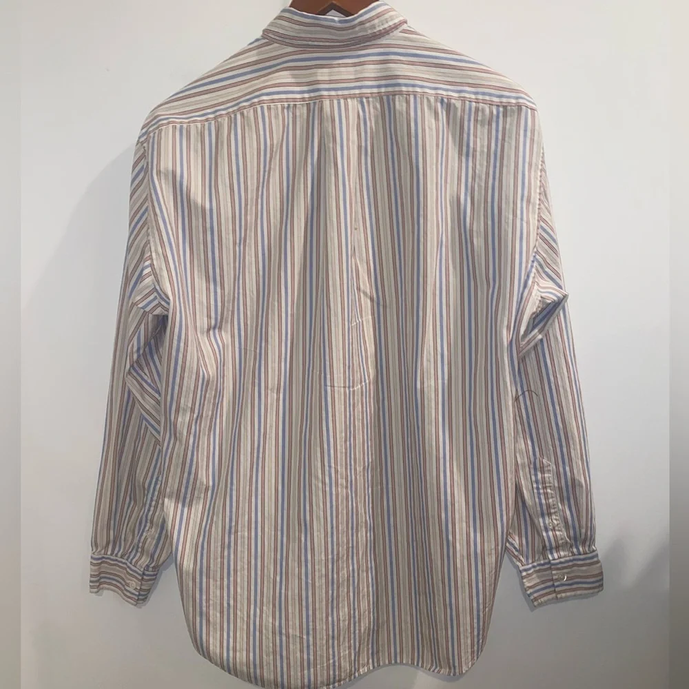Vintage 90s J. Crew Stripe Button Down Shirt, sz 16-35
